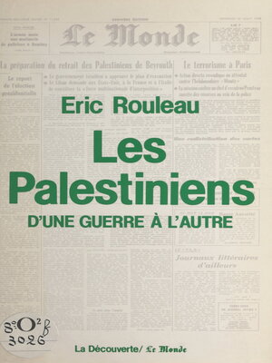 cover image of Les Palestiniens